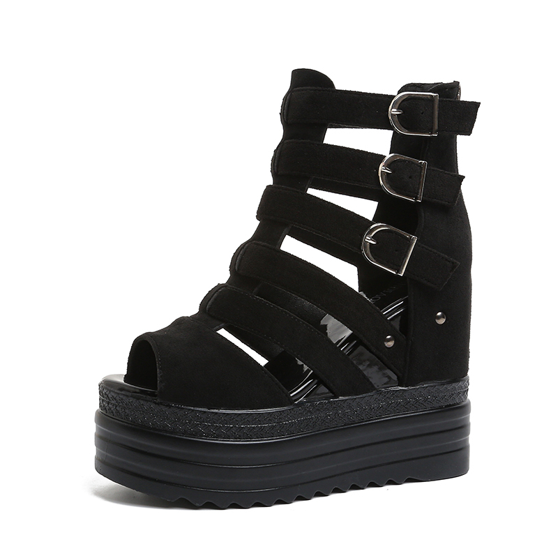 Wedge Espadrille Women - 11CM Tasarımcı Kadın Yazlık Deri Sandaletler