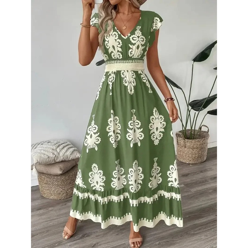 Romper Floral Print - Artı Boyutu Yeni Kadın Moda Çiçek