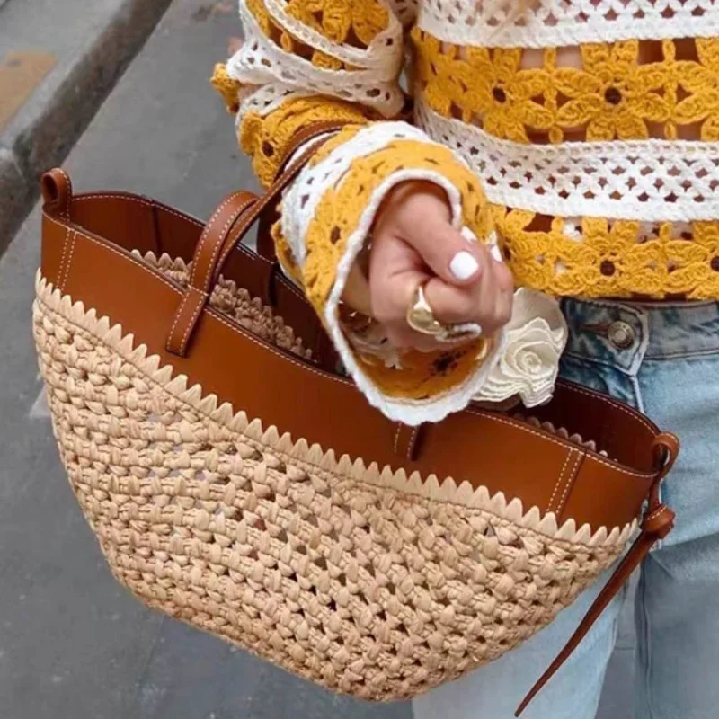 Marka Hollow Dokuma Plaj Çanta - Crochet Bag Raffia incelemesi ve fiyatı
