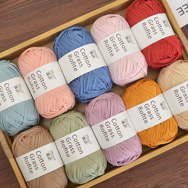 Yeni Çok Renkli Rafya Pamuk Çi - Crochet Bag Raffia incelemesi ve fiyatı